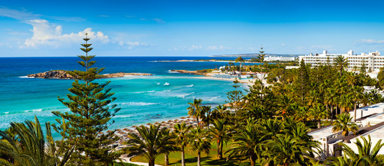 Mediterranean sea view on Cyprus