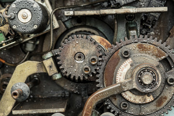 Fototapeta na wymiar Old rusty gears