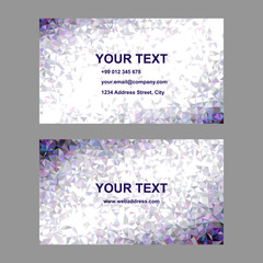 Purple triangle mosaic business card design