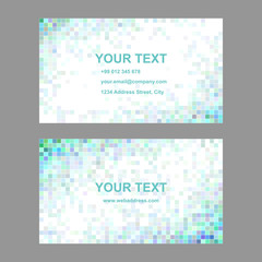 Square tile mosaic business card templates