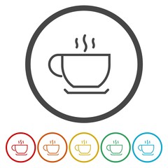 Vector coffee or tea cup icons