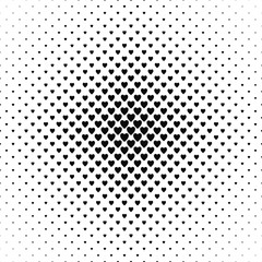Monochrome heart pattern background design