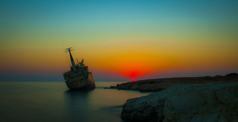 Sunset wreck