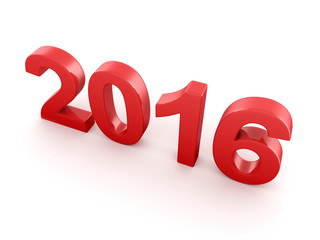 3D rendering  2016 New Year digits