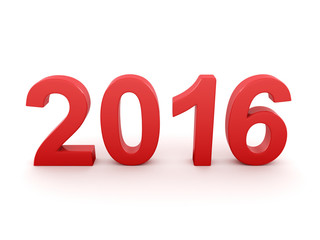 3D rendering  2016 New Year digits