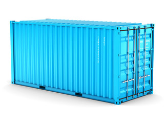 3D rendering Isolated cargo container