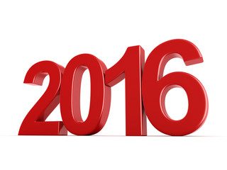3D rendering  2016 New Year digits