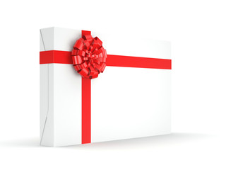 3D rendering White gift box