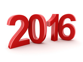 3D rendering  2016 New Year digits