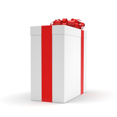 3D rendering White gift box