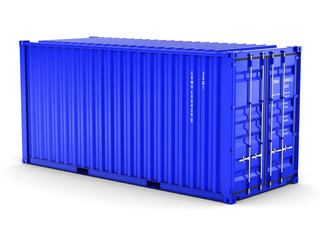 3D rendering Isolated cargo container