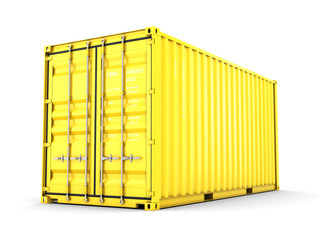 3D rendering Isolated cargo container
