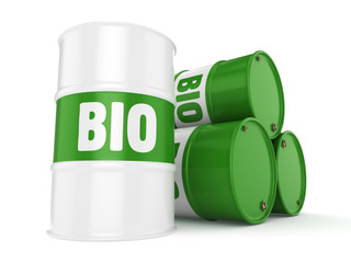 3D rendering barrel of biofuels