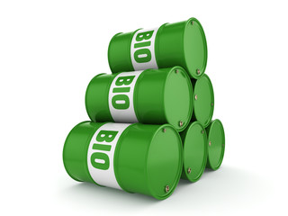 3D rendering barrel of biofuels