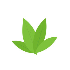 Vector illustration of ecology concept icon with green leaves