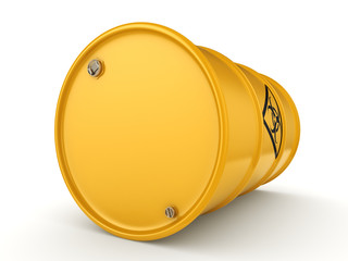 3D rendering biohazard barrel
