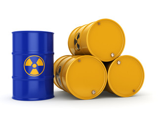3D rendering radioactive barrels