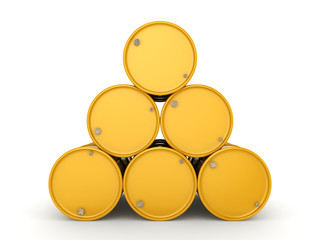 3D rendering radioactive barrels © apopium