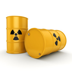 3D rendering radioactive barrels © apopium