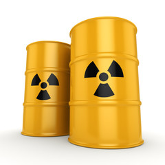 3D rendering radioactive barrels © apopium