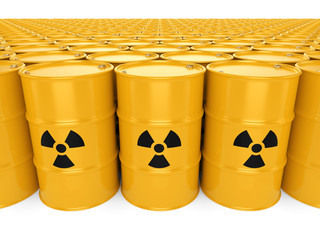 3D rendering radioactive barrels © apopium