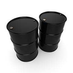 3D rendering black barrels