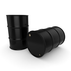 3D rendering black barrels