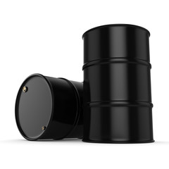 3D rendering black barrels