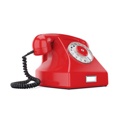 3D rendering old red phone