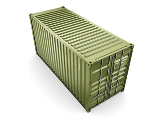 3D rendering Isolated cargo container