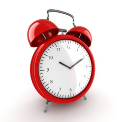 3D rendering Red alarm clock