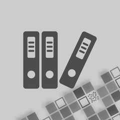 large folders with documents, web icon. vector design