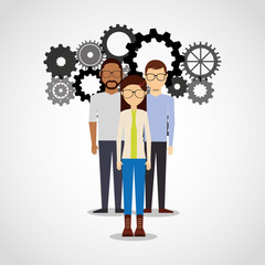 teamwork people business icon vector illustration design