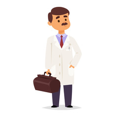 Doctor character vector isolated
