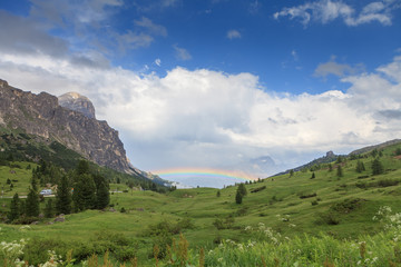 Rainbow on the dolomites