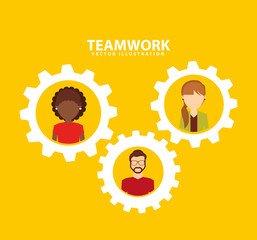 teamwork people business icon vector illustration design