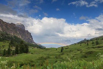 Rainbow on the dolomites