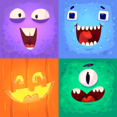 vector set of halloween badges