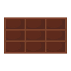 Chocolate piece isolated on white