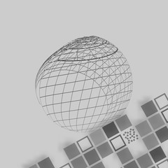 Wire-frame Design Element. Sphere