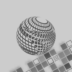 Wire-frame Design Element. Sphere