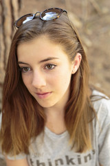 Portrait of teenage girl with natural light