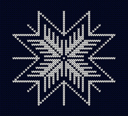 Seamless knit snowflake design