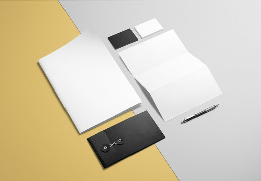 Black and White Stationery Mockup 2