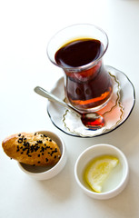 Cup of black Turkish tea
