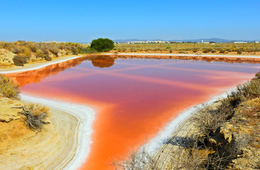 Saltpan in Faro, Portugal