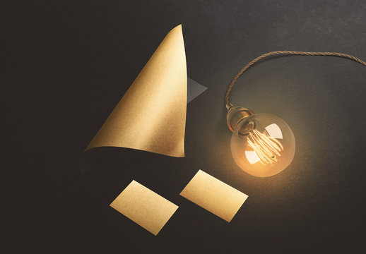 Gold Stationery Mockup 3