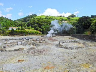 Fumaroles, volcanic activity in São Miguel island, Azores