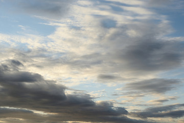 Cloud sky at sunset.