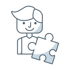 businessman avatar with business icon vector illustration design